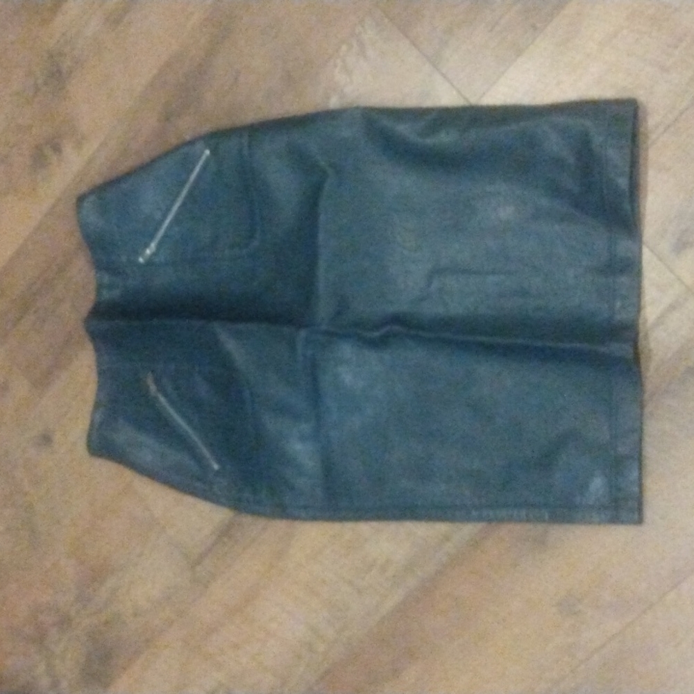 Zara Basic Collection 100% Polyurethane Midi Skirt - image 1